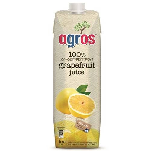 AGROS χυμός γκρέιπφρουτ 1lt
