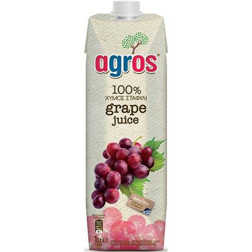 AGROS χυμός κόκκινο σταφύλι 1lt