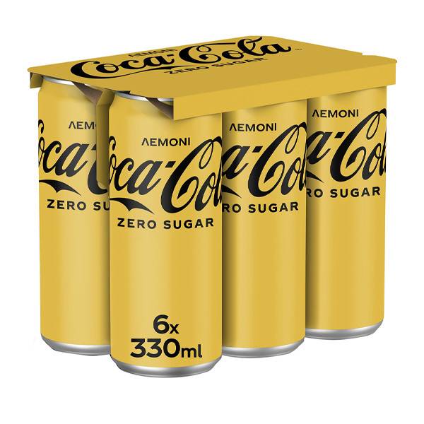 COCA COLA αναψυκτικό Zero χωρίς ζάχαρη με λεμόνι 6x330ml