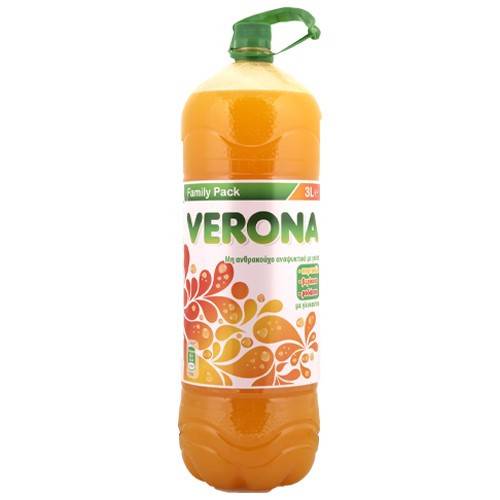 VERONA μη ανθρακούχο αναψυκτικό πορτοκάλι, βερίκοκο και ροδάκινο motion 3lt